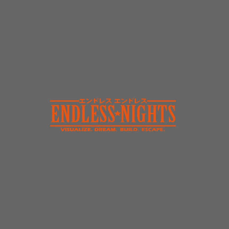 ENDLESS NIGHT JDM Car Window Decal Sticker Bumper Sticker, Windshield Banner, Body Modification Decorative Car Sticker