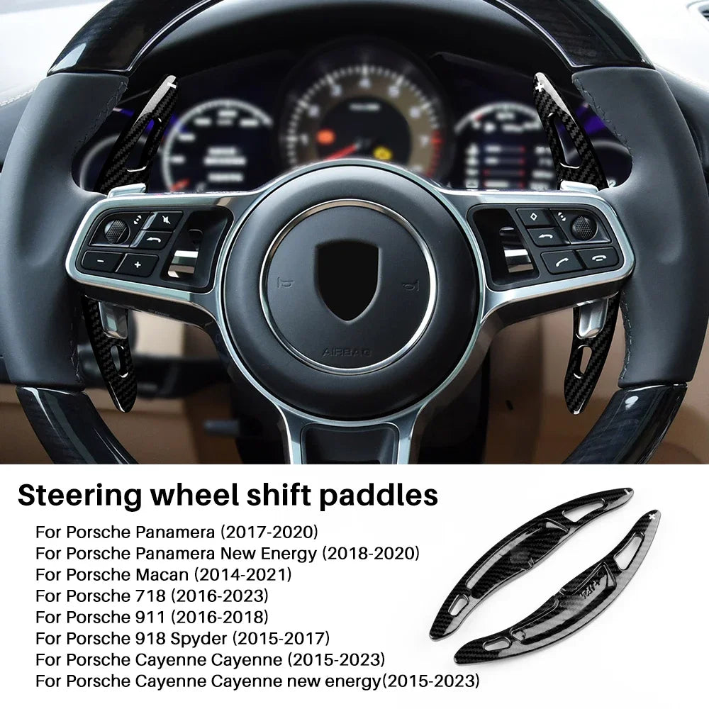 Car Steering Wheel Paddle Shifter Cover ABS for Porsche Panamera Macan Cayenne 718 911 Trim Accessories