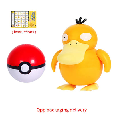 Pokemon Figure Dragonite Gengar Mew Snorlax Lapras Pokeball Elf Ball Deformation Toy Pikachu Monster Educational Doll Kids Gift