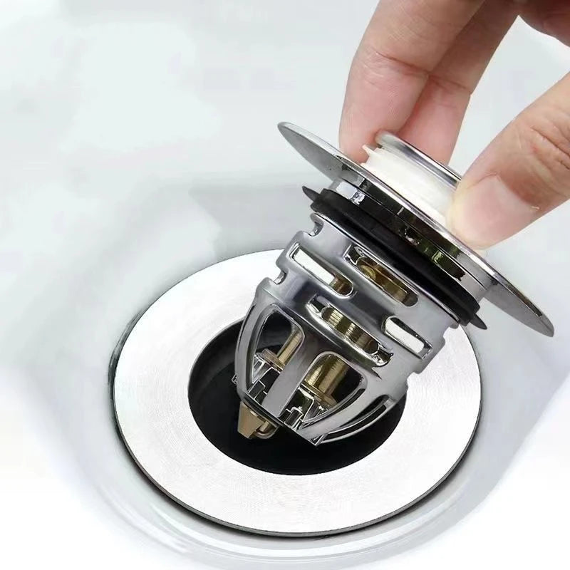 Bathroom Sink Plug Stopper Washbasin Universal Pressing Water Plug Drainer Filter Anti-blocking Anti-odor Basin Accessories