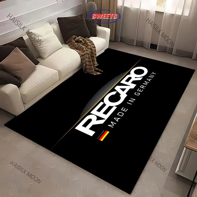 13 Styles R-Recaro Logo Pattern Printed Rug for Living Room, Bedroom, Office, Large Area,Stain Resistant Carpet,Stylish Gift Mat