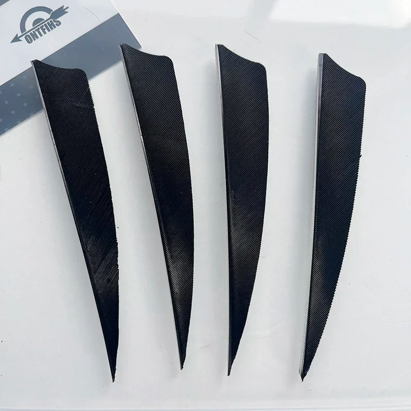 ONTFIHS 50PCS Archery Fletching RW 4" Shield Arrow Feathers with Natural Turkey Feathers