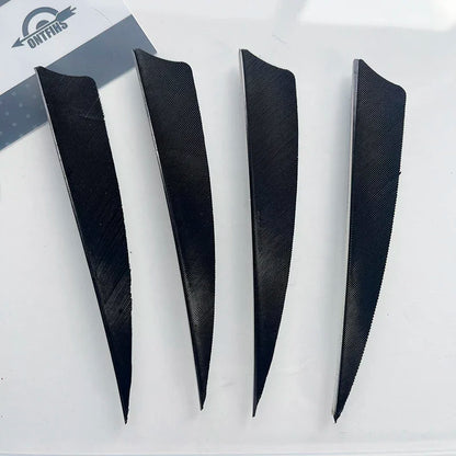ONTFIHS 50PCS Archery Fletching RW 4" Shield Arrow Feathers with Natural Turkey Feathers