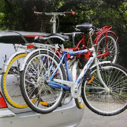 3-Bicycle Sturdy Arm Trunk Mount Bike Carrier Rack Hatchback Rear Holder for AUTO SUV & Car /Roof Rack