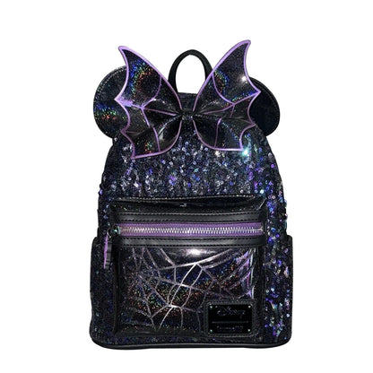 New Loungefly Beauty and The Beast Belle Stained Glass Portrait Mini Backpack Wallet