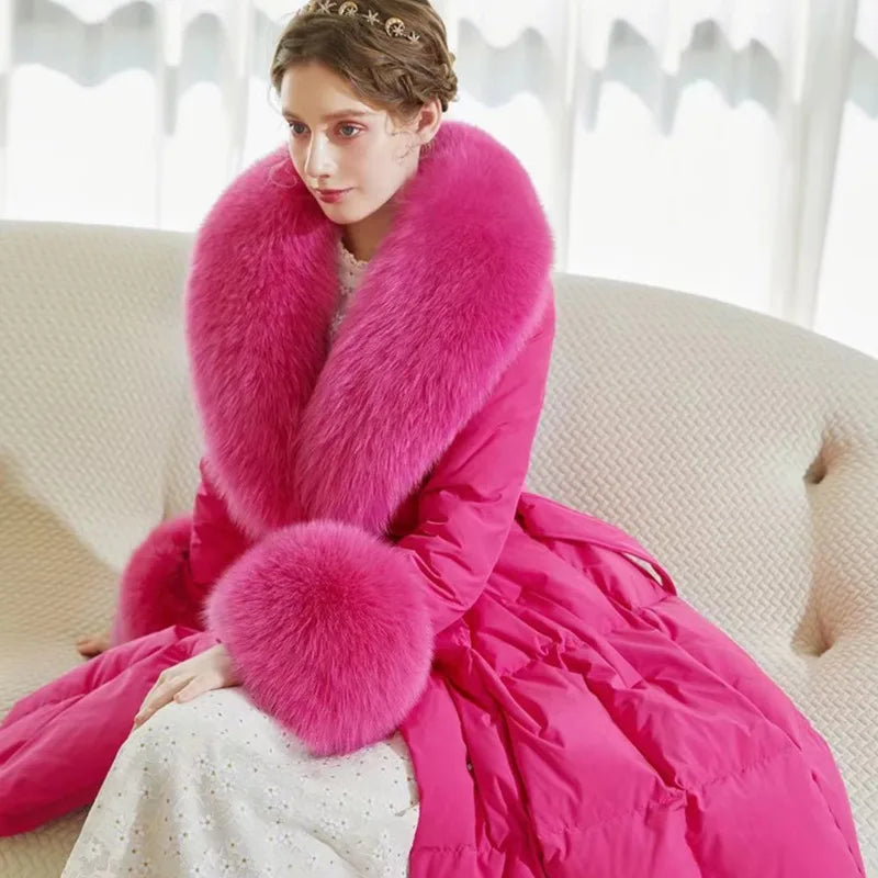 Real Fox Fur Collar Cuff Set Female Natural Fur Collar Women Coat Decoration Thick Fur Shawls And Wraps Neck Warm Long Scarves