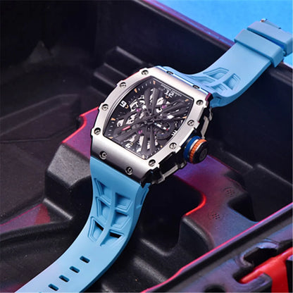 2026 New PAGANI DESIGN Men's Quartz Watches VH65 Skeleton Dial 100M Waterproof Sport Rectangle Sapphire Glass Watch for Men