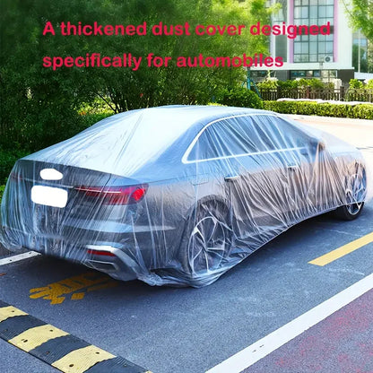 Disposable Transparent Car Clothing Cover Dustproof Rainproof Transparent Paint Dustproof Plastic Film Rainproof Car Cover