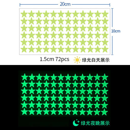 Luminous Wall Stickers for Kids Rooms Dots Stars Ceiling Wall Decals Glowing Stickers Wall Decals Glow In The Dark Home Decor