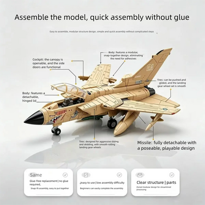 1:72Scale Tornado Multi-Role Fighter Aircraft Plastic Military Series Model Airplanes DIY Assembly Model Kit For Gift Collection