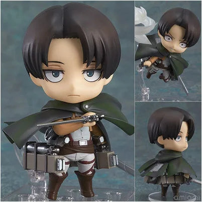 Attack On Titan Levi Ackerman 390 Interchangeable Face Poseable Action Figure Anime Collectible For Adult Anime Fans