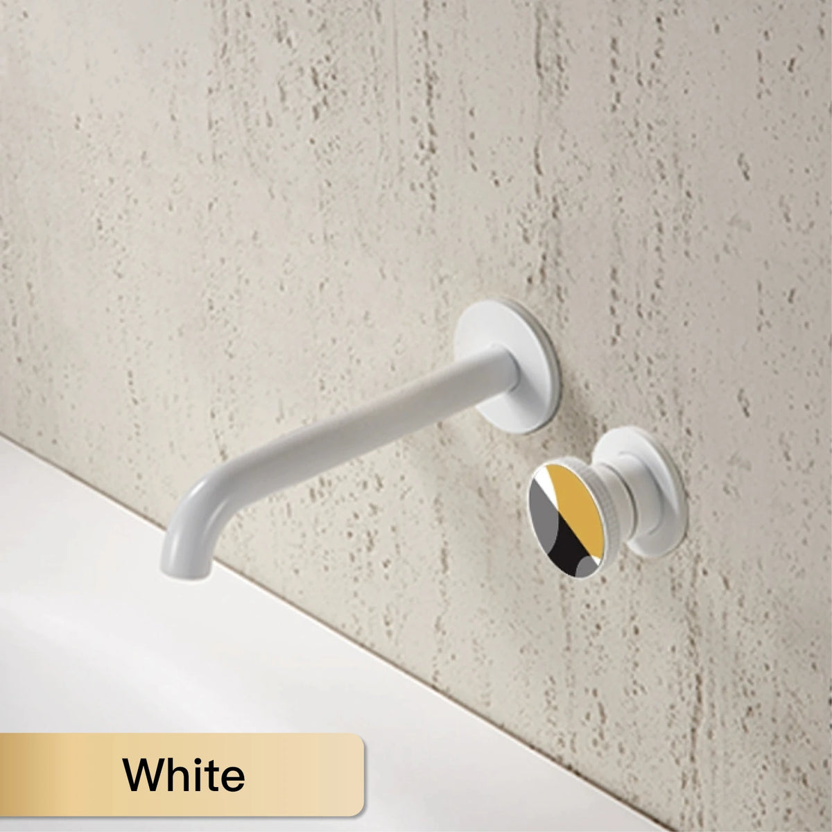 Modern luxury gun gray brass bathroom faucet with wall mounted design, cold and hot dual control, simple basin faucet