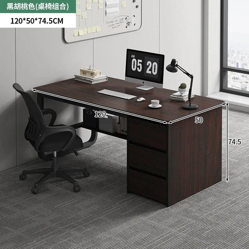 Bedroom Computer Desk Desktop Desk Chair Combination With Drawers Office Desks White Gaming Workstations Escritorio Furniture