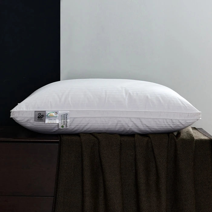 5 Star Hotel Quality Goose down Pillow with 3D Neck Support Slow Rebound 100% Cotton Fabric for Comfortable Sleep