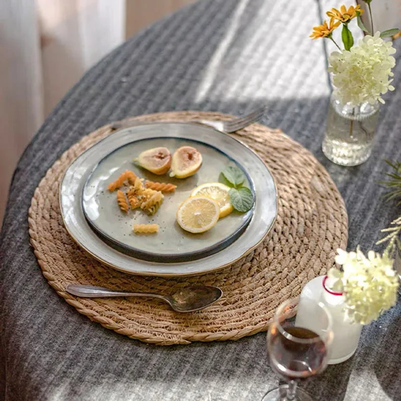 Pot Mats Handwoven Rattan Placemats Round Heat Insulation Mats Natural Woven Table Mats For Dining Home Wedding Decor Wholesale