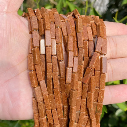 4x13mm Natural Stone Tube Rectangle Sea Sediment Lapis Lazuli Opal Amethysts Quartz Beads for Jewelry Making DIY Bracelet