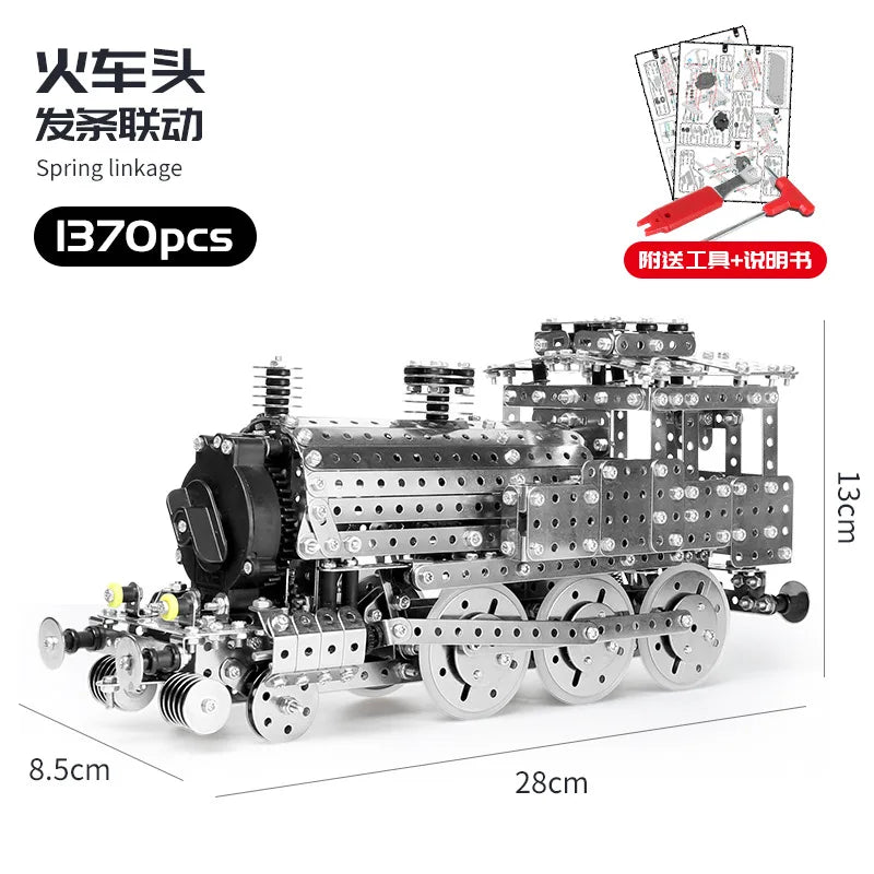 3D Metal Building Block Fighter Aircraft Model Assembly Jigsaw Toy Alloy RC Engineering Vehicle Gift Adult Assembly