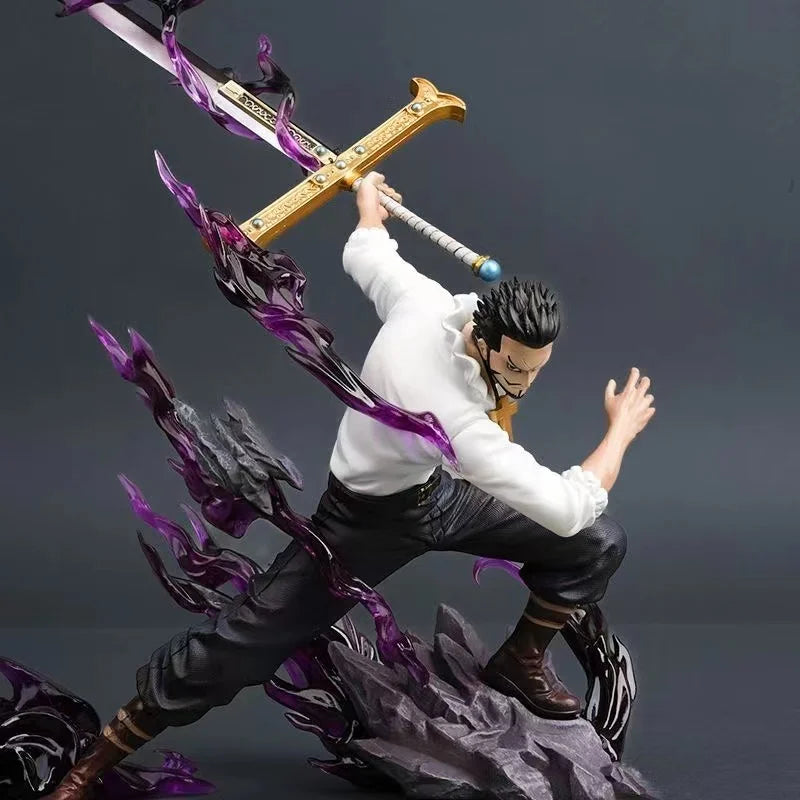 30cm/11.81inch One Piece Dracule Mihawk Figure One Piece Anime Figures Pvc Statue Desktop Ornament Collectible Model Toys Gifts