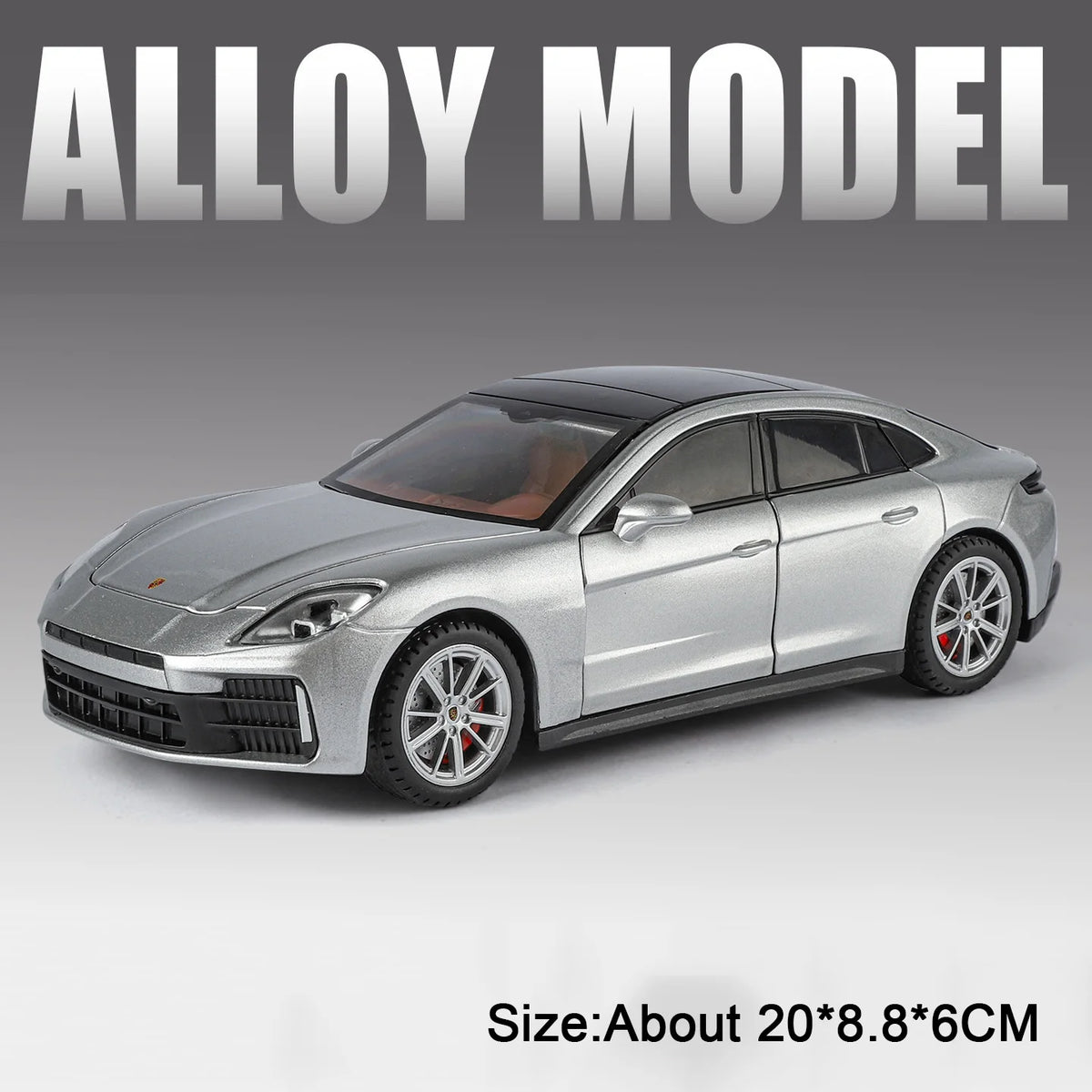 1:24 Panamera Cayenne Alloy Model Diecast Car Miniature Toys Doors Opened Sound Light Pull Back Sports Cars Kids Christmas Gifts