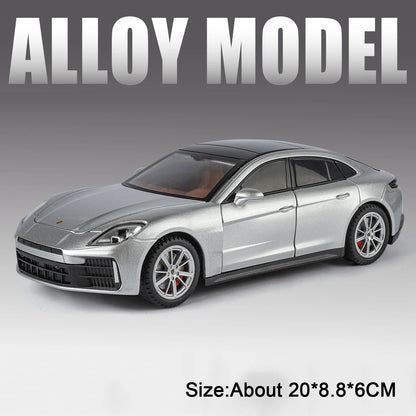 1:24 Panamera Cayenne Alloy Model Diecast Car Miniature Toys Doors Opened Sound Light Pull Back Sports Cars Kids Christmas Gifts