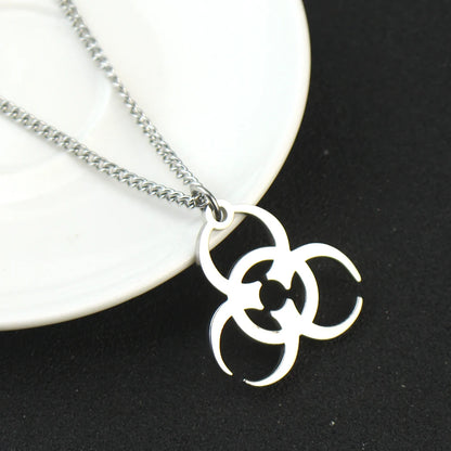 Stainless Steel Residents Evils Pendant Necklace Corporation Symbol Chain Necklace Fans Cosplay Party Jewelry Accessories Gift
