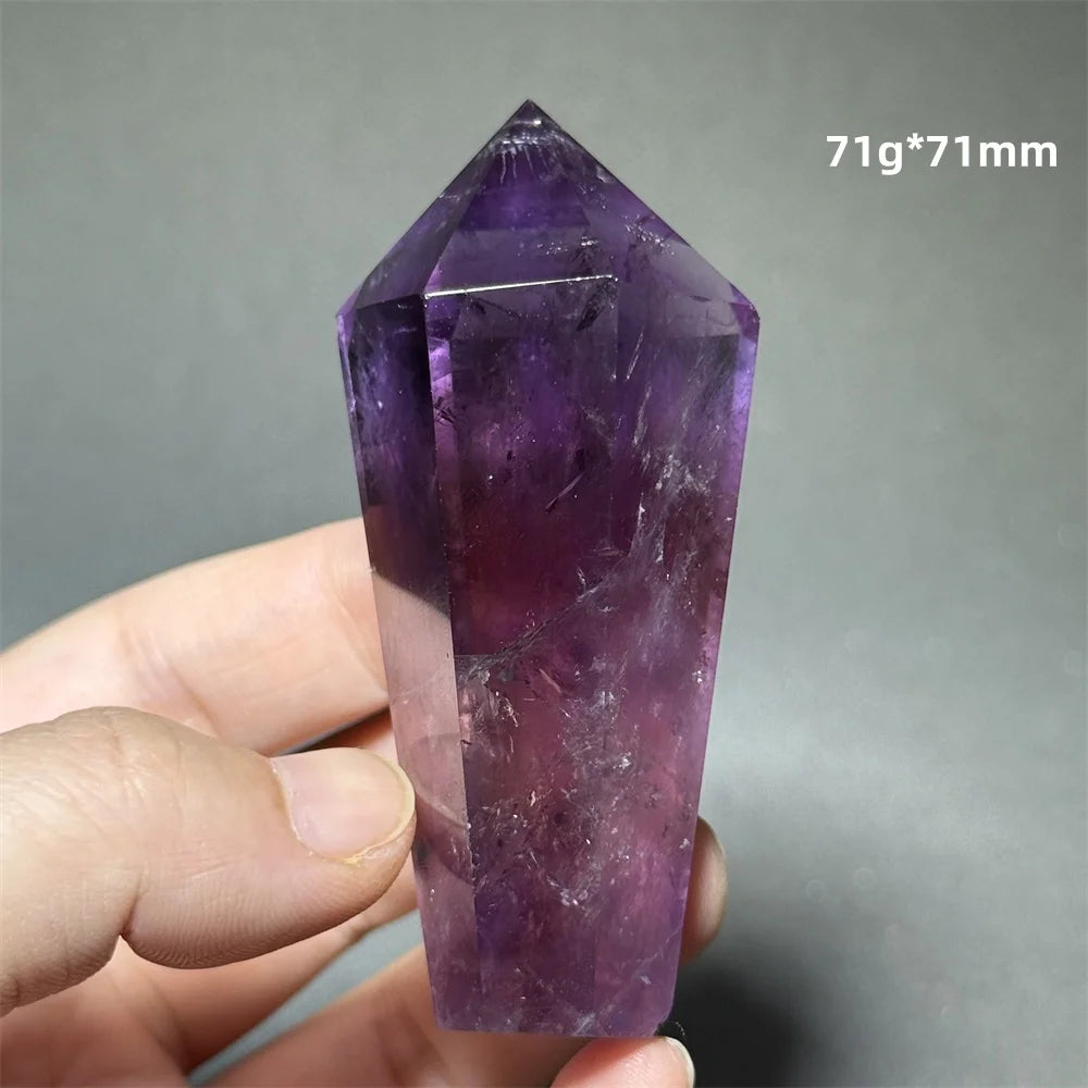 Amethyst Scepter Natural Mineral Quartz Gem Aura Spiritual Meditation Treatment Energy Home Garden Feng Shui Decoration