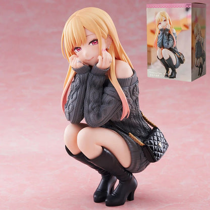 23cm My Dress-Up Darling Marin Kitagawa Race Queen Anime Figure Sono Bisque Doll wa Koi wo Suru Action Figure Model Doll Toys