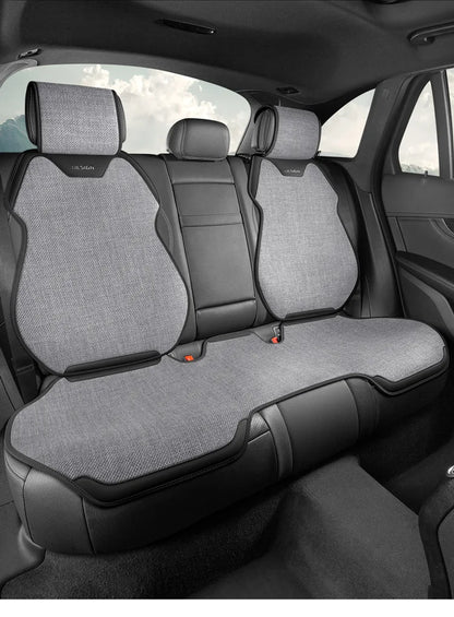 Universal Linen Car Seat Cover Four Season Flax Comfortable Breathable Anti-Slip Car Covers Cushion SUV Sedan Seat Protection