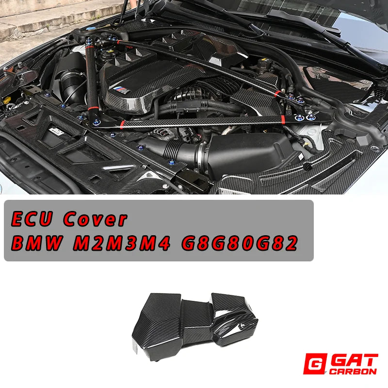 ECU Cover Dry Carbon Fiber Engine Compartment Modified Relay Battery Cover Protective Plate For BMW M3 M4 G80 G82