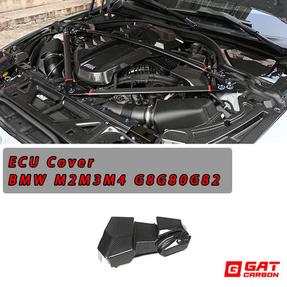 ECU Cover Dry Carbon Fiber Engine Compartment Modified Relay Battery Cover Protective Plate For BMW M3 M4 G80 G82