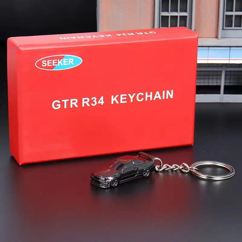 Seeker 1/87 GTR R34 Key Chain Diecast Model Car