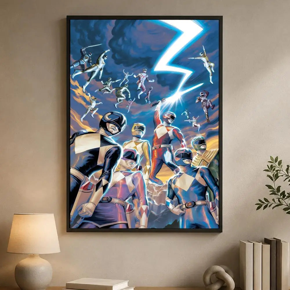 Mighty Morphin Power Rangers Poster PP Paper Decorative Wall Art for Living RoomsBedrooms Bars Cafes Stylish Home Decor Gift