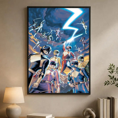 Mighty Morphin Power Rangers Poster PP Paper Decorative Wall Art for Living RoomsBedrooms Bars Cafes Stylish Home Decor Gift