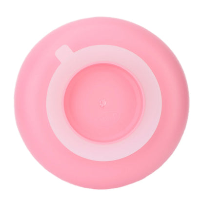Round Scoop Dish Widened Plate NonSlip SpillProof Elderly Disabled Care Tableware with Suction Cup Base Pink