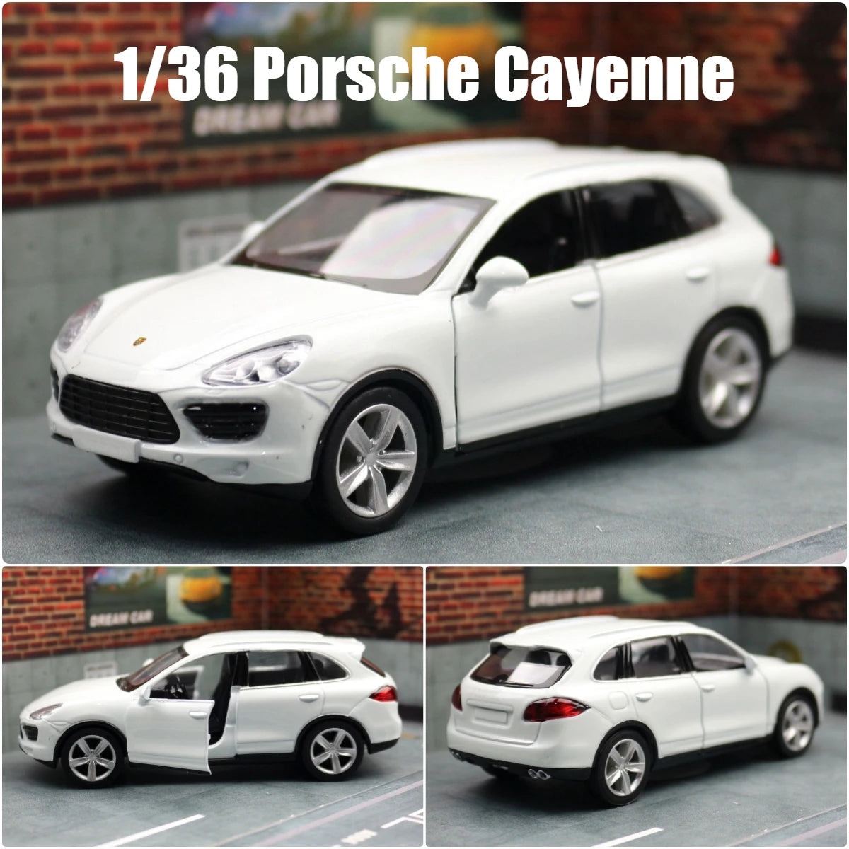 1/36 Porsche Macan SUV Toy Car Model For Children 5'' RMZ CiTY Diecast Sport Miniature Pull Back Collection Gift For Kid Boy