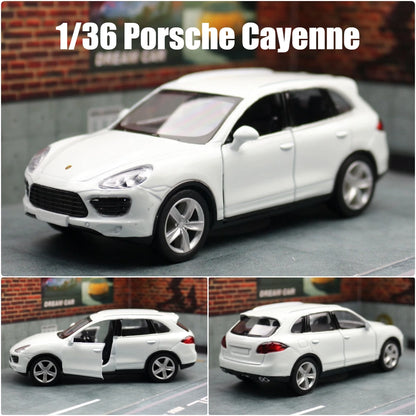 1/36 Porsche Macan SUV Toy Car Model For Children 5'' RMZ CiTY Diecast Sport Miniature Pull Back Collection Gift For Kid Boy