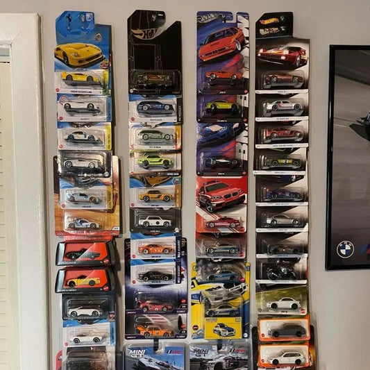 Wall Mount Display Strip for 1 64 Scale Diecast Cars Vertical Model Vehicle Organizer Rack