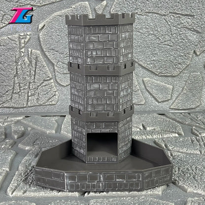 Bricks Castle Dice Tower  Dice Rolling Tray Tower - Perfect for D&D Game RPG and Tabletop Gaming Best Gift