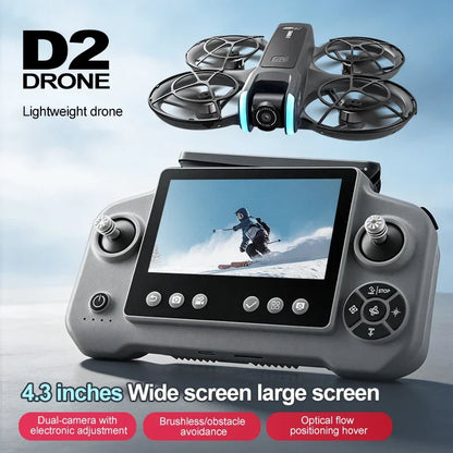 Lenovo D2 Drone 8K Aerial HD Intelligent Avoiding Obstacle with Larger Screen Remote Control Folding Brushless Power GPS Drone