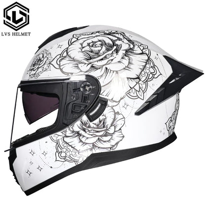 Full Face Racing Helmets Winter Warm Double Visor Motorcycle Helmet Motorbike Sports helmet LVS-701