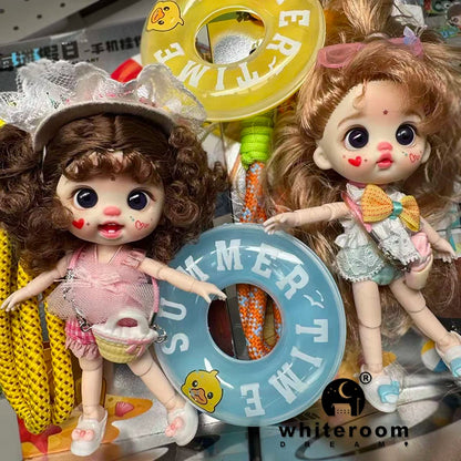 bjd doll Dolls for girls Labbu doll pocket mini blyth girl Doll Barbi cry Baby Rainbow Ball jointed doll Mobile phone Decoration