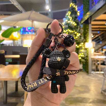 Creative Cute Bear Keychain Jewelry Resin Trinket Gift Women Bag Charms Phone Doll Pendant Car Keyring Accessories