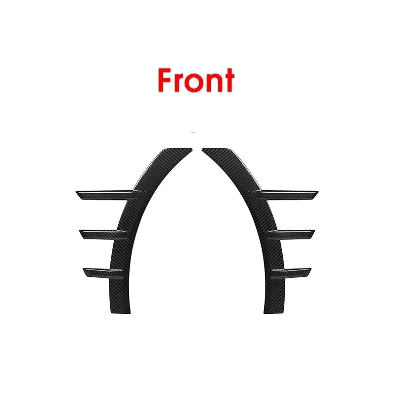 Real Dry Carbon Fiber Front/Rear Bumper Side Fender Trim Cover Side Spats Canards Body Kits For BMW G87 M2 2023+
