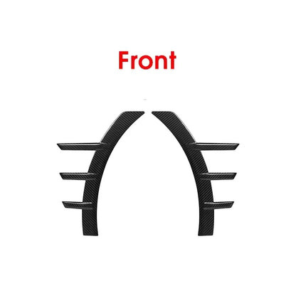 Real Dry Carbon Fiber Front/Rear Bumper Side Fender Trim Cover Side Spats Canards Body Kits For BMW G87 M2 2023+