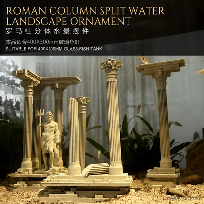 Fish Tank Water Landscape Roman Column Ornament Fish Tank Aquarium Landscape (185mm high) LTCP-407