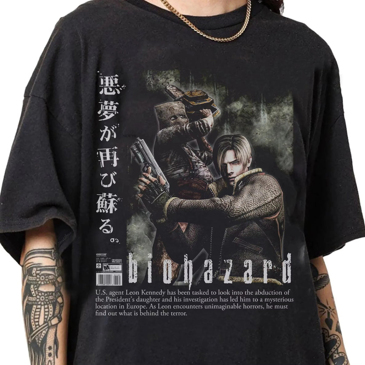 Resident Evil 2 Leon Claire Rpd Station Acid Wash Oversized Cotton T Shirt 2026 Horror Game Graphic Tee for Men Women