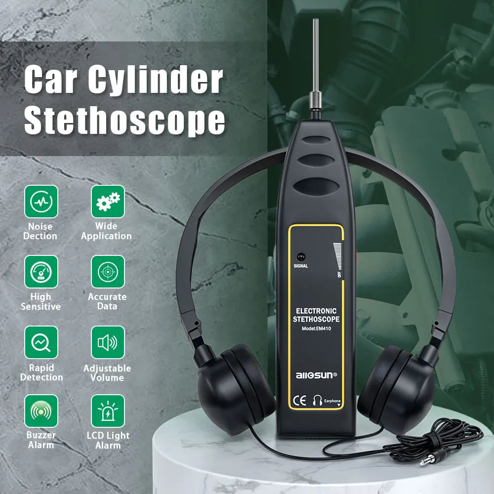 NEW Vdiagtool Car Cylinder Stethoscope Auto Diagnostic Tool Engine Analyzer Machine Noise Tester Detector Electronic Stethoscope