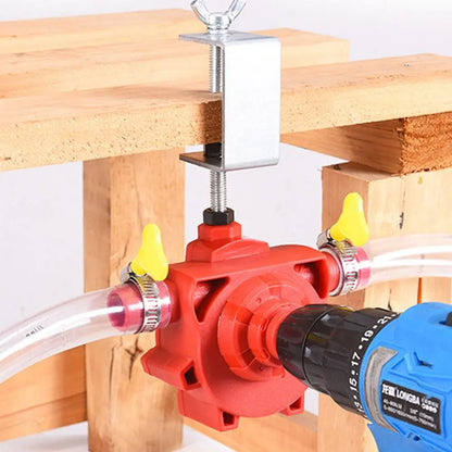 Small Electric Drill Drive Pump Round Shank Self-priming Liquid Transfer Pump Portable High Quality Household Water Pump