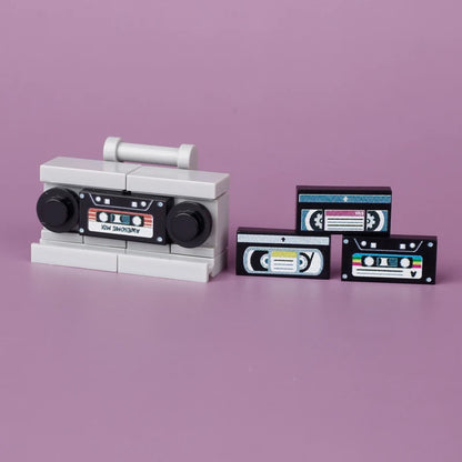 MOC City Music Building Blocks Street View House Recorder DJ Station Jukebox Accessories DIY Bricks Friends Assemble Toys Gifts