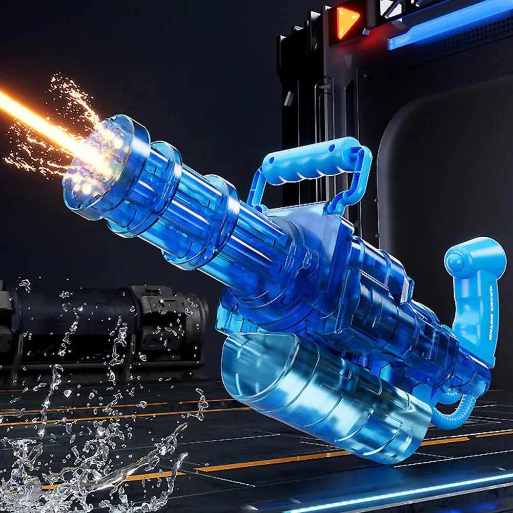 2026 New Rotating Spitfire Gatling Electric Continuous High Pressure Pulse Water Gun with Large Capacity Black Technology Water
